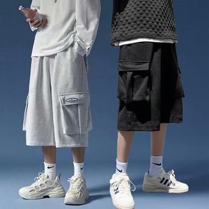 남자 버뮤다반바지 여름 카고 7부 칠부 밴딩 벌룬 와이드 팬츠 통바지 남자 버뮤다팬츠 칠부바지 벌룬팬츠