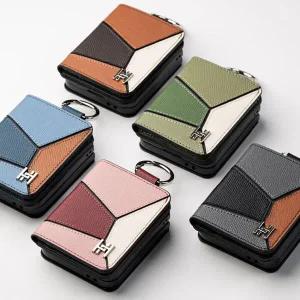 아트박스/원스 GS라피네 콤비 소가죽 Z플립월렛형 다이어리 케이스