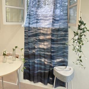 윤슬 쉬폰 패브릭 포스터 바다 풍경 인테리어 가리개 커튼 2sizes