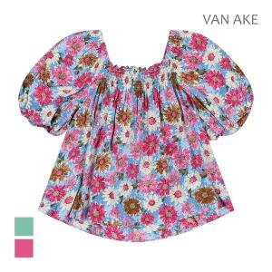 [반에이크] 플라워 패턴 퍼프 블라우스_VB38BLQ403Z