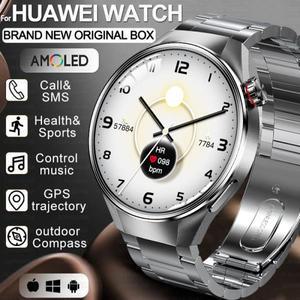 2025년 신제품 화웨이 워치 G5 PLUS 스마트워치 남성용 AMOLED 스크린 GPS 트래커 블루투스 통화 나침반 건