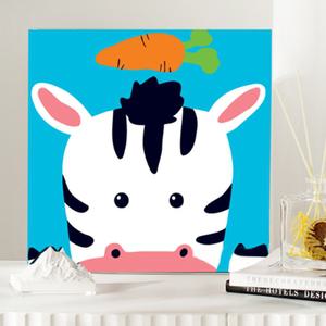 동물그림 어린이색칠diy 유화물감세트 미니캔버스번호도안 숫자밑그림