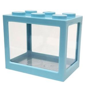 블록 미니 어항 블루 1P 관상어 마리모 새우 키우기 미니어항 미니수족관 미니수조 블록어항