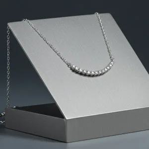 [메종드쉬] 모이사나이트 목걸이 랩 다이아 챠밍 스마일