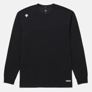 데상트 워딩 긴팔 티셔츠 B1 SQ323UTL71 BLK0 MGRY NAVY WHT0
