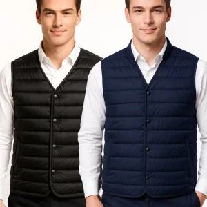 남성 가을겨울 리암 젠틀맨 V넥 코튼 웰론패딩 조끼 방수방풍 캐주얼 점퍼 정장 내부 이너웨어 경량조끼 깔깔이/2