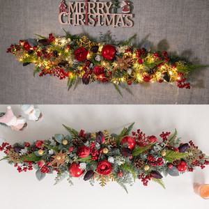 크리스마스 장식 가랜드 센터피스 LED 크로커스베리 100cm 소품 데코 행사