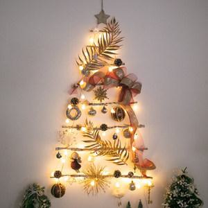 크리스마스 벽트리 나무 LED 보타니컬 우드 100cm 벽걸이 풀세트 소품 데코 촬영