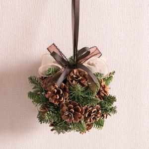 크리스마스 벽장식 LED 네츄럴 솔방울 볼 19cm 벽걸이 천장 모빌 소품 데코 리스 선물