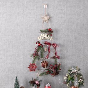 크리스마스 벽트리 나무 LED 샤이니 록키 우드 60cm 벽걸이 풀세트 소품 데코 촬영