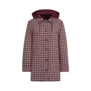 [올리비아하슬러] 배색 후드 체크 아우터형 블라우스_OHDWBL102