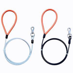 호환 개가죽 끈 강스틸 와이어 체인 산책 워터린 방지 견인 밧줄 2M 긴 씹는 증거  동워터 악세사리