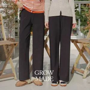 그로우앤더 [빠른배송] 히든밴딩 기모 안감 키큰키작 슬랙스