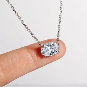 [샤밍주얼리]1캐럿 오벌 다이아 목걸이 IGI 랩 플래티넘 백금 4프롱 프러포즈 결혼 기념일 생일 선물