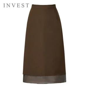[인베스트] [77까지] H라인 슬릿 롱 스커트_IN5F1SK8001