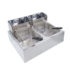 탁상형 전기 튀김기 2구 실린더 핫도그 소형 호프 프라이어