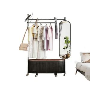 옷장 행거 전신거울 쇼룸 수납 선반 이동식 피팅 옷걸이