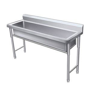 캠핑장 대형 긴 개수대 주방 3개 150x50x80cm 단일 야외 식당 싱크대 냉수수전