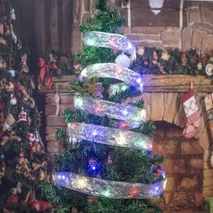 LED 실버 리본 트리 전구 컬러 9.9m 크리스마스 조명 Xmas트리리본전구장식 Xmas트리전구장식
