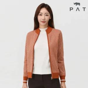 [PAT 여성] 기하학 밍크 자카드 가디건_1J83795