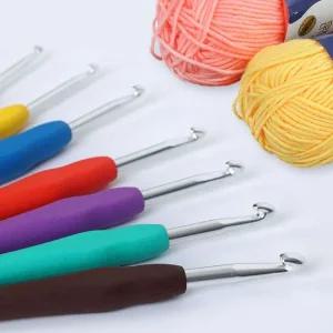 실리콘 코바늘 9종 세트 2 4 5 6 7 7.5 8 9 10호