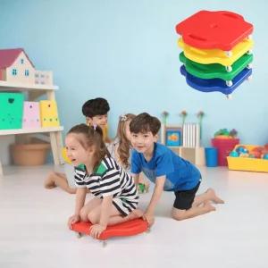 키더스 스쿠터 (4개세트) 어린이 바퀴썰매 롤러보드 썰매보드 릴레이 경주 야외놀이 체육