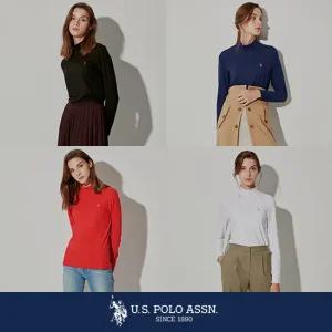USPA 여성 양기모 모크넥 4종