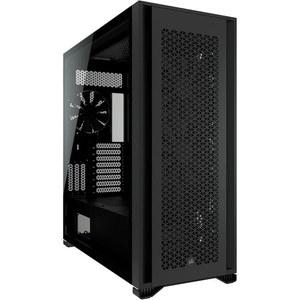 CORSAIR 7000D 공기 흐름 풀 타워 ATX PC 케이스 고풍량 전면 패널 넓은 실내 간편한 케이블 관리 PWM 리피터가 포함된 3x 140mm 에어가이드 팬 검은색