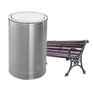 대형 원형 쓰레기통 업소용 휴지통 스윙 야외 스텐 철제 사무실 화장실 스테인레스