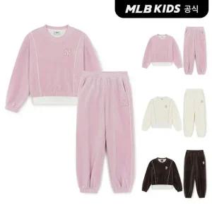 [MLB 키즈] (공식) 스포티브 베이직 여아 벨벳 맨투맨세트 (3color)