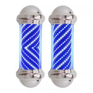 LED간판 이용소 이발소 미용실 터닝 라이트 회전 간판 70cm 전기도금 LED 블루화이트 줄무늬