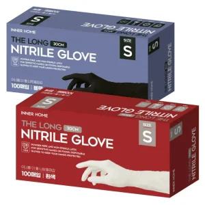 30cm100매 니트릴장갑 목이긴라텍스장갑 패스트푸드요리 Z9