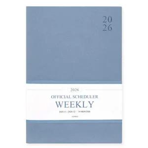 2026 오피셜 빅 위클리 스케줄러 워터블루 A4 주간 다이어리
