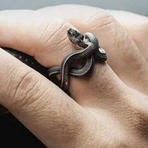 스네이크반지 큐빅 유니크한 뱀반지-WFD3F2B