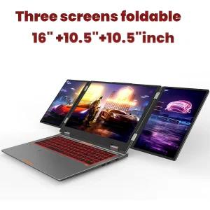 Weiboer Pro 16 inch 3 Scree 폴더블 LAPTOP 랩탑 노트북 Windows 11 컴퓨터 64GB RAM 2TB SSD 솔리드 스테