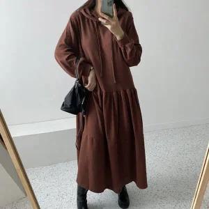 [아이우먼] 긴팔후드프릴캉캉원피스 RAV311M509 빅사이즈_P406655030