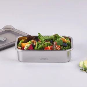 키친플라워 연마제 없는 원터치 스텐 304 밀폐용기(일반형) 1000ml