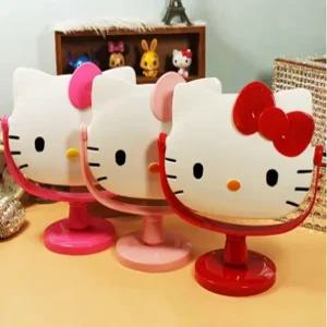 헬로키티 회전 거울 화장대 탁상거울 캐릭터 데스크 인테리어 소품