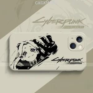  사이버펑크 엣지러너 레베카 아이폰 케이스 스마트폰 휴대폰 액세서리 앤틱 2종