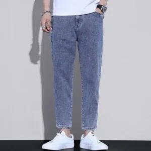 남성 슬림 겨울 일자핏 청바지 봄가을 데님팬츠 셀럽팬츠 9부 힛템