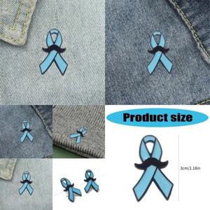 652f 자선 단체 이벤트 참가자 지지자를위한 있는 블루 리본 브로치 금속 배지