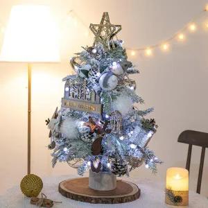 /플라워트리 크리스마스 미니트리 워머 LED 설국산타스노우 60cm