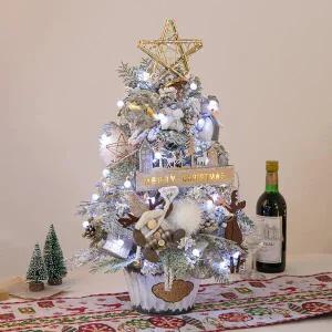 /플라워트리 크리스마스 미니트리 화분 설국 산타 스노우 60cm