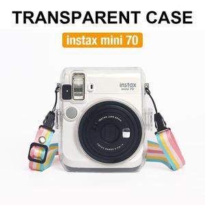 Instax Mini 70 투명 케이스 크리스탈 카메라 보호 케이스(스트랩 포함) CAA66