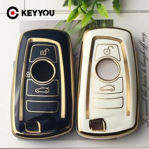 KEYYOU TPU 자동차 키 케이스 커버 BMW F10 F20 F30 Z4 X1 X3 X4 M1 M2 M3 E90 1 2 3 5 7 시리즈 리모컨 보