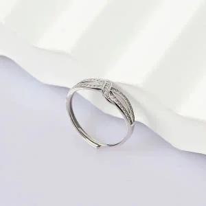 [콩심팥심]실버링 백금도금 큐빅반지 실버925