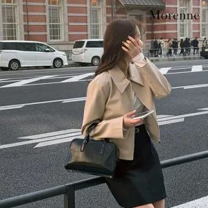 [모어렌][모어렌] [MADE] 베스터 크롭 레더 자켓[tjk0272]