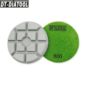 호환  DT-DIATOOL 10 직경 100mm4inch 그릿 800 다이아몬드 연마 패드 수지 본드 콘크리트 샌딩 디스크 콘