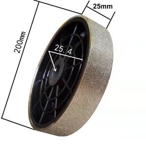 호환  다이아몬드 그라인딩 휠 전기 도금 코팅 평평한 모양의 보석 연마 휠 연마 도구 8 인치 200mm
