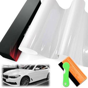 1FTX5FT PET 슈퍼 글로스 메탈릭 스파클 화이트 고광택 비닐 랩 자동차 스티커 데칼 필름 시트 버블 프리 에어 릴리스 기술 도구 세트